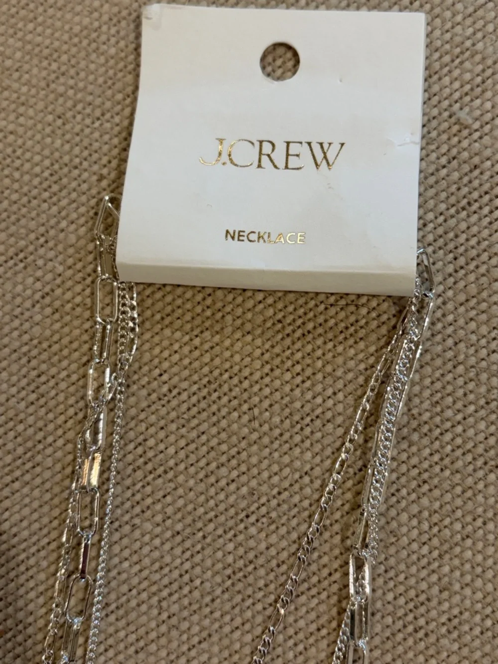 J. Crew Silver Three-Layer Necklace/NWT - Picture 4 of 9